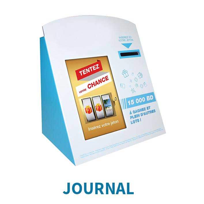 borne de jeu pour journal