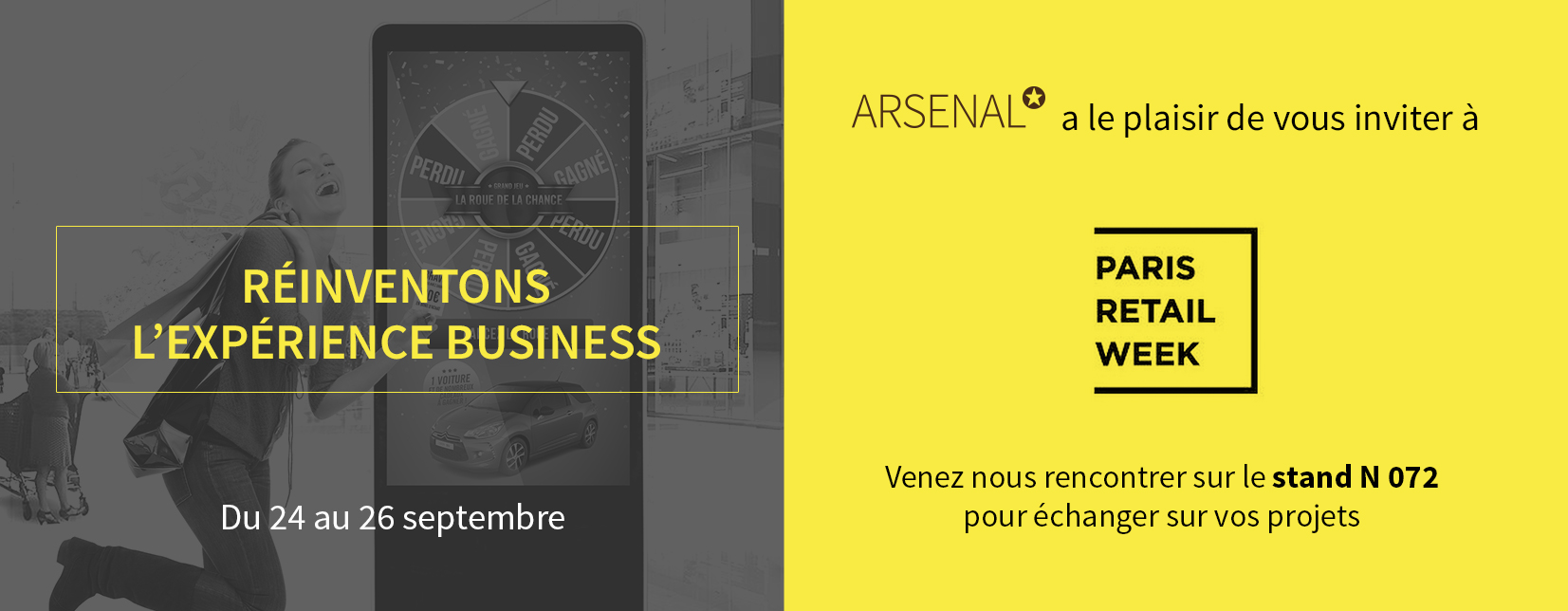 Arsenal présente ses bornes de jeu au salon Paris Retail Week