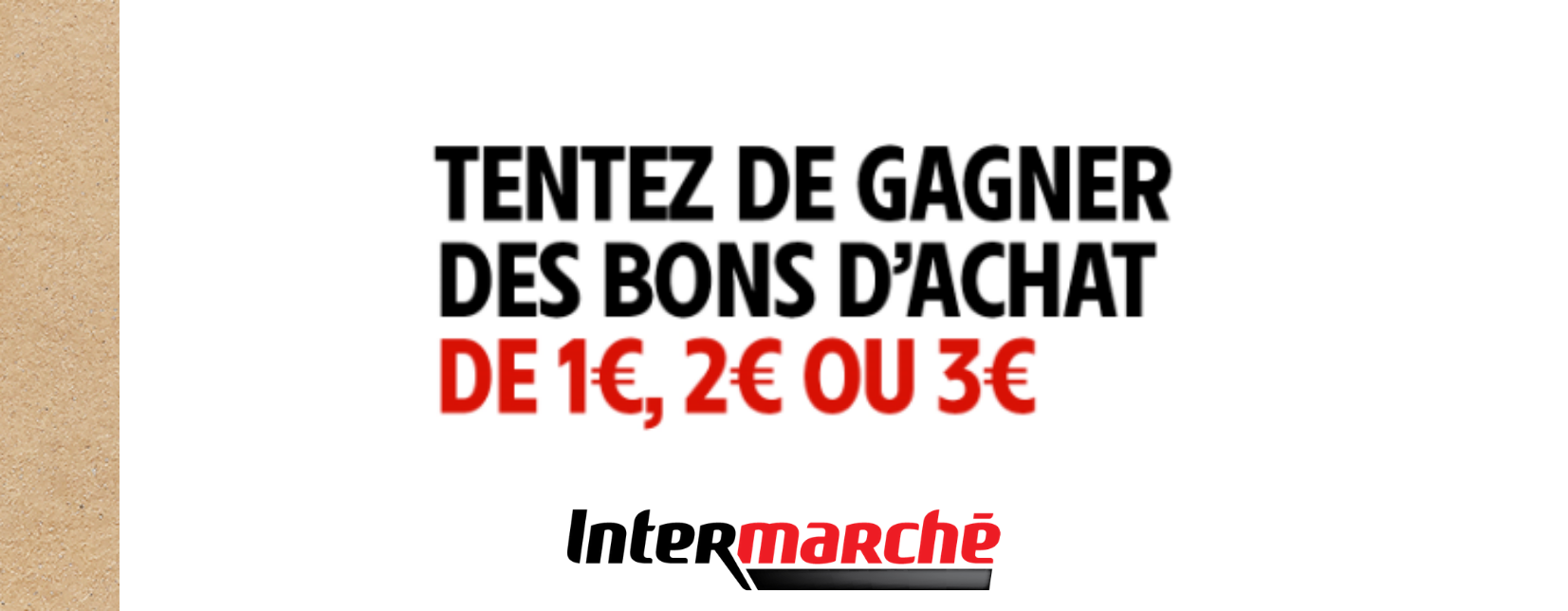 Borne de jeu et bons d'achat