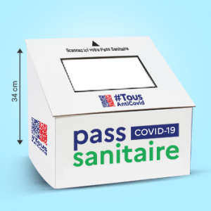 borne pass sanitaire format comptoir