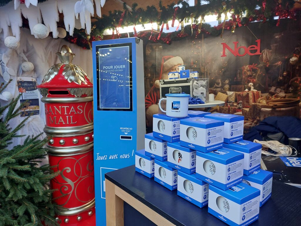 Borne d’animation interactive et digitale marketing permettant de collecter des données clients, générer des leads qualifiés et optimiser vos stratégies marketing.