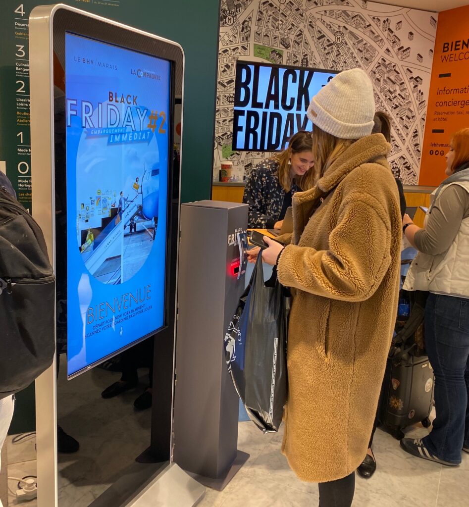 Borne d’animation interactive et digitale marketing permettant de collecter des données clients, générer des leads qualifiés et optimiser vos stratégies marketing.