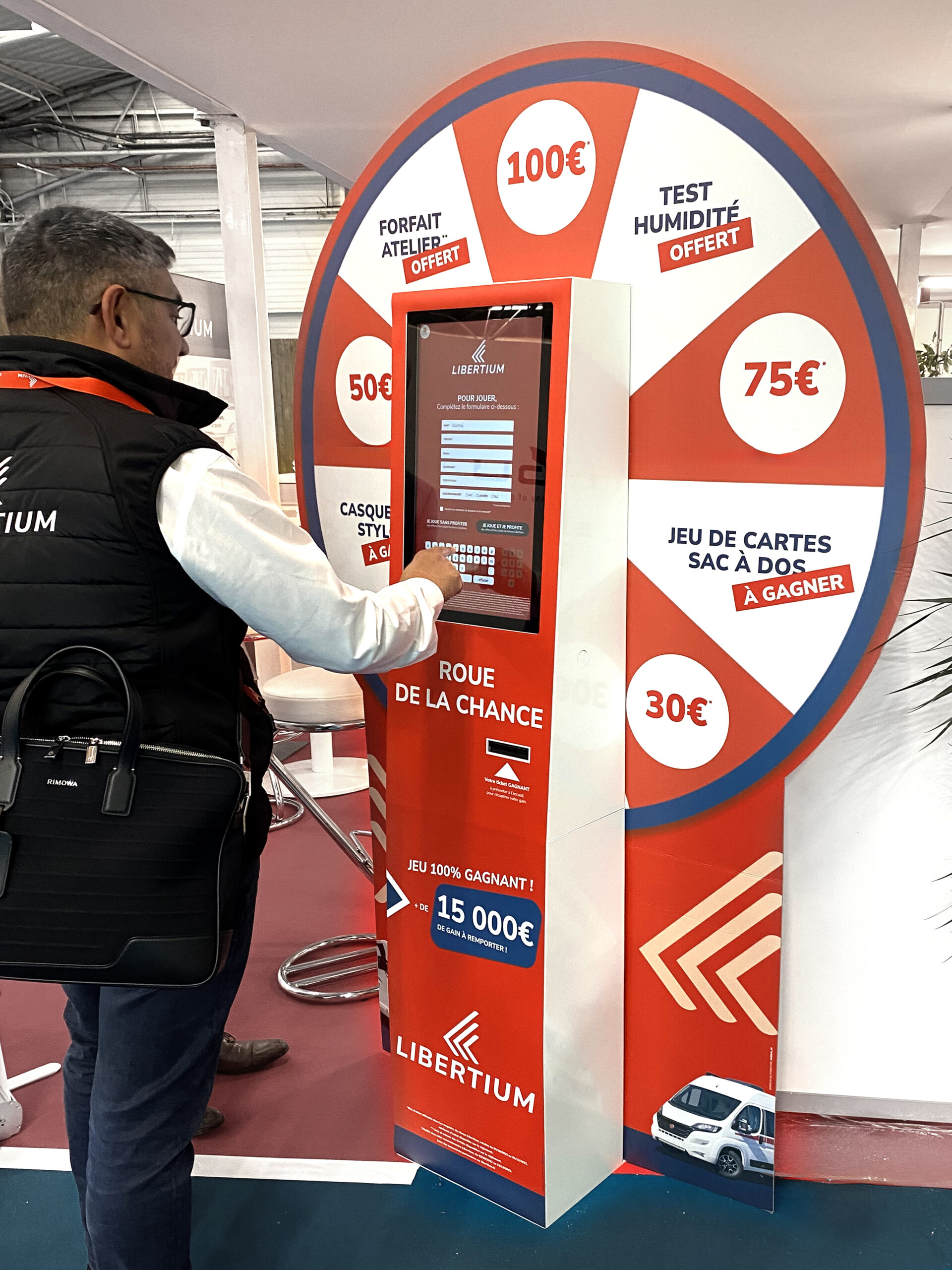 Des bornes de jeu 
interactives en 
point de vente