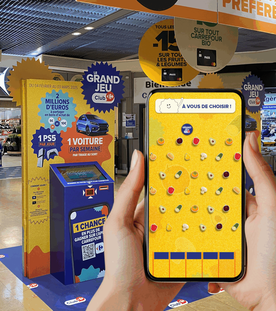 Borne d’animation interactive et digitale marketing permettant de collecter des données clients, générer des leads qualifiés et optimiser vos stratégies marketing.