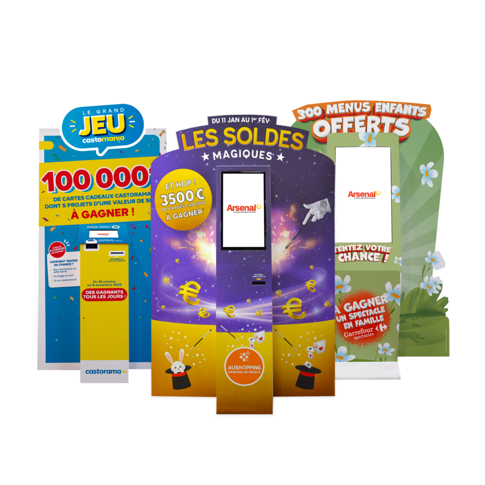 Borne Retail jeux concours animation commerciale