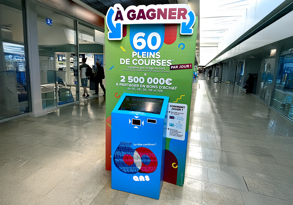 Jeu concours Magasin borne de jeu digitale interactive