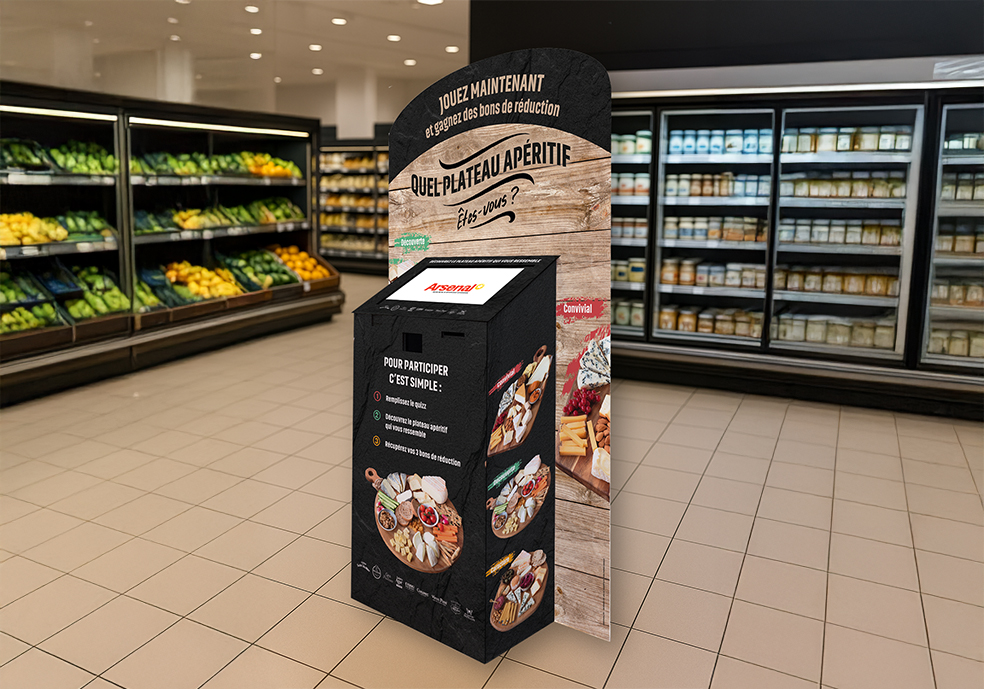 quiz interactif en magasin mise en avant de produit