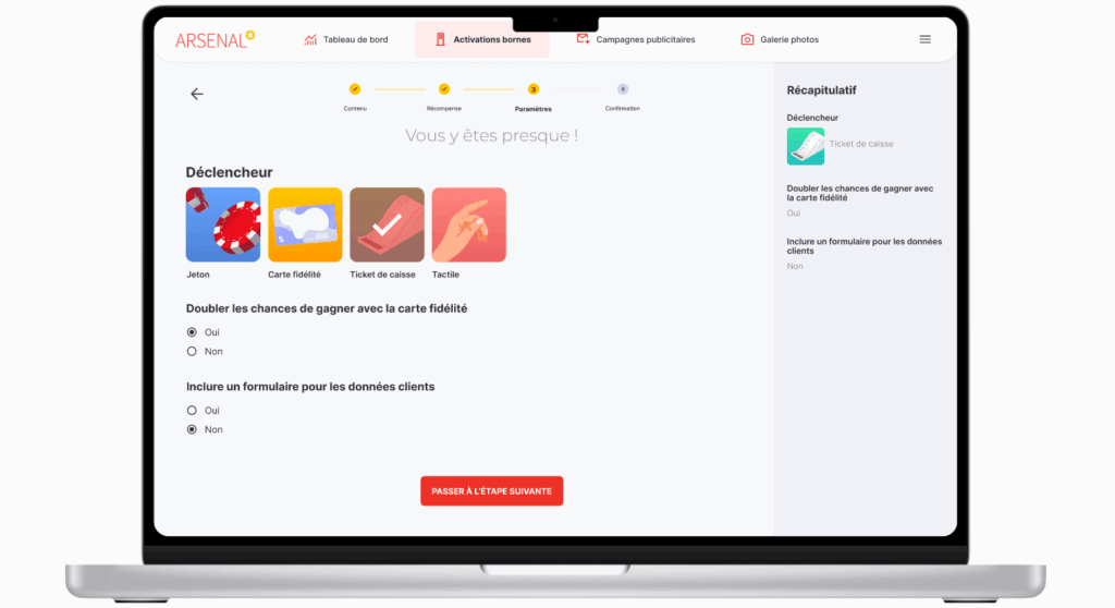 Plateforme SaaS pour piloter vos solutions marketing&nbsp;: gestion de bornes interactives, data, KPI, campagnes email & SMS, et analyse avancée des données.