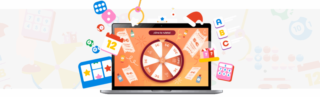 Développement de jeux marketing&nbsp;: roue de la fortune, quiz, instant gagnant, tirage au sort, jackpot et scoring. Solutions logicielles gamifiées pour opérations marketing omnicanales.