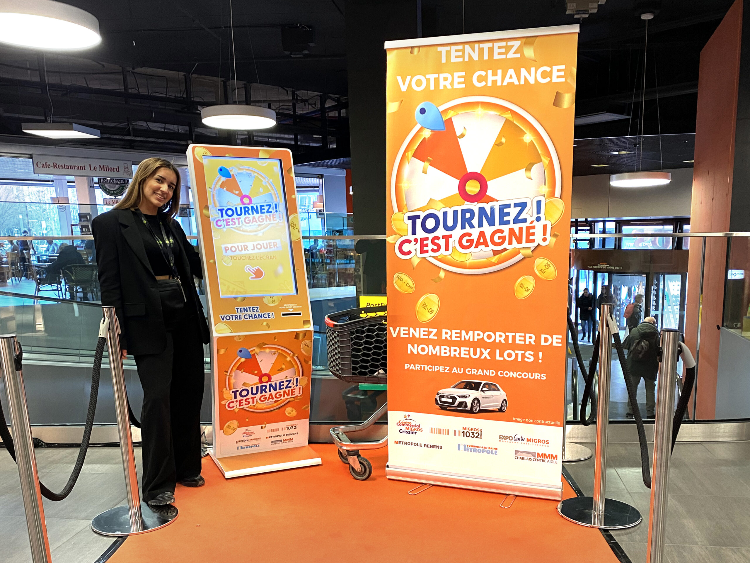 Jeux marketing interactifs et personnalisables sur borne, application mobile et web pour créer des jeux concours efficaces, collecter de la data et engager les clients.