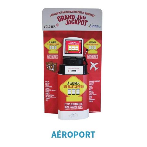 borne grand jeu jackpot aeroport