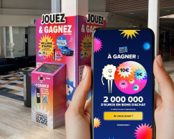 Borne d’animation interactive et digitale marketing permettant de collecter des données clients, générer des leads qualifiés et optimiser vos stratégies marketing.