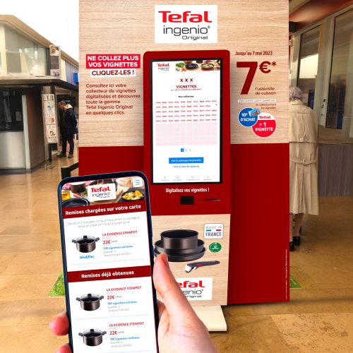 Borne d’animation interactive et digitale marketing permettant de collecter des données clients, générer des leads qualifiés et optimiser vos stratégies marketing.